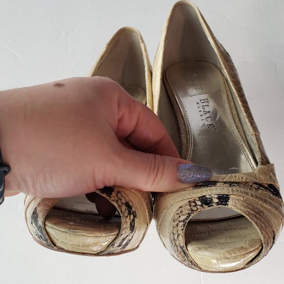 White House Black Market Isaac Peep Toe Heels Women's 7.5 Party Work Office - Picture 6 of 10